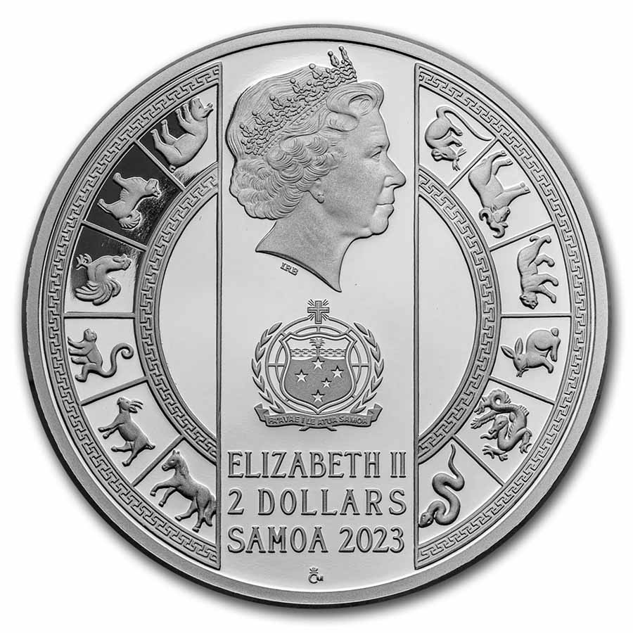 2023 Niue 1 oz Silver Proof Crystal Coin: Year of the Rabbit