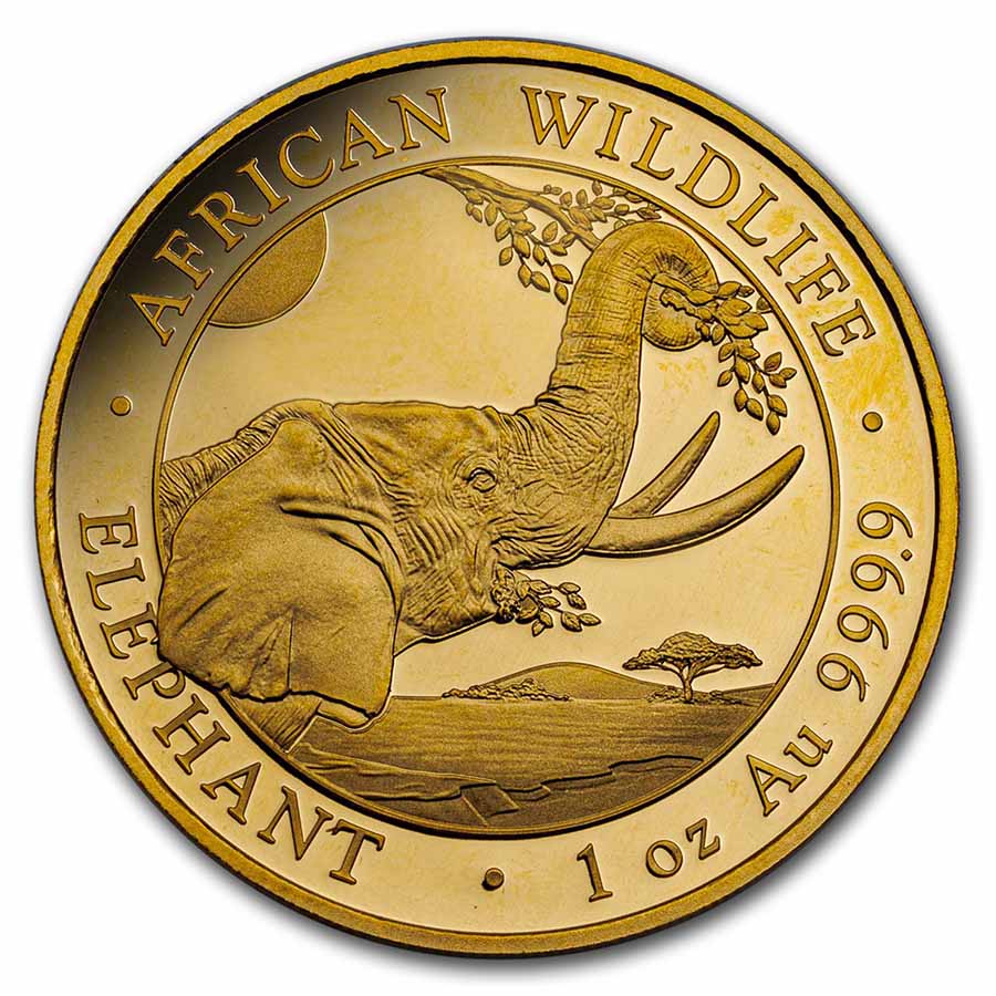 2023 Somalia 4-Coin Gold African Elephant Prestige Proof Set