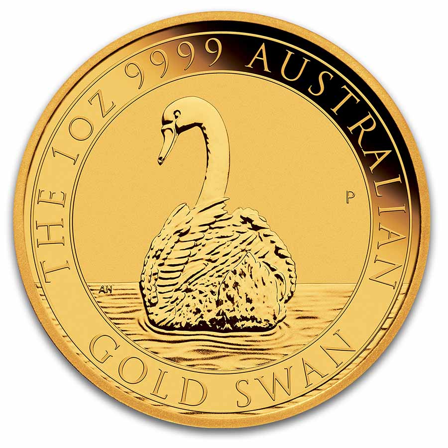 2023 Australia 1 oz Gold Swan MS-70 PCGS (FS, Swan Label)