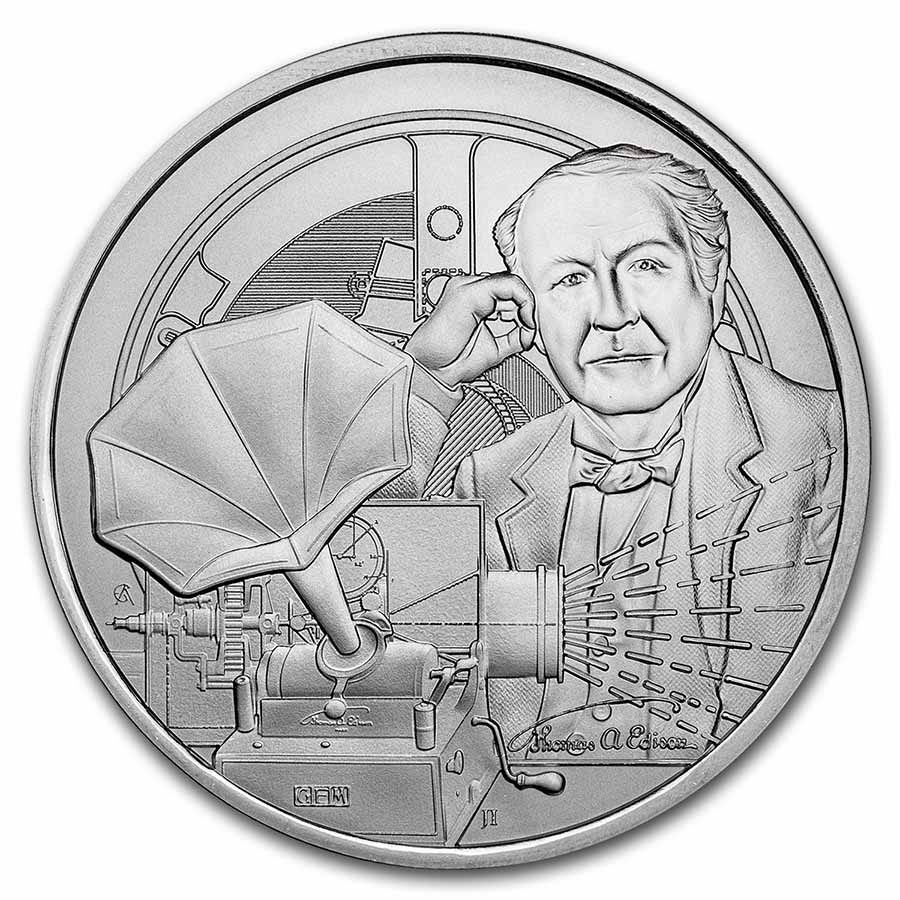 2023 Niue 1 oz Silver Icons: Thomas Edison MS-70 NGC