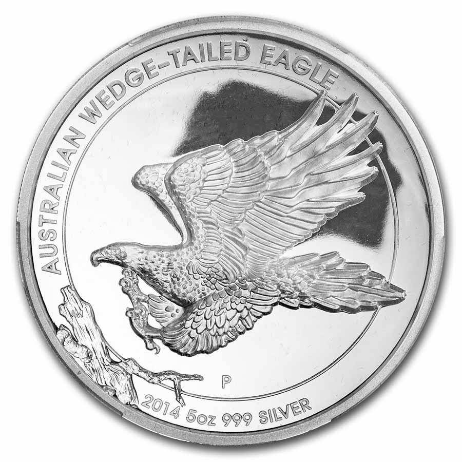 2014 AUS 5 oz Silver Wedge Tailed Eagle PR-70 PCGS (Mercanti) OGP