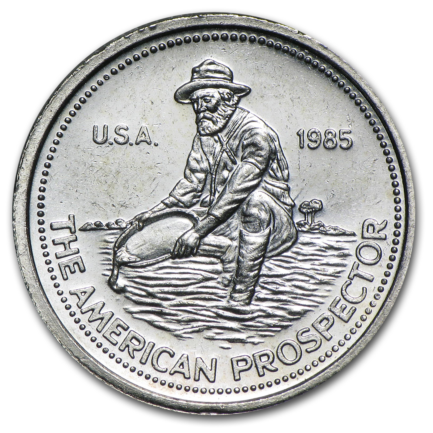 1/10 oz Silver Round - Engelhard Prospector (1985)