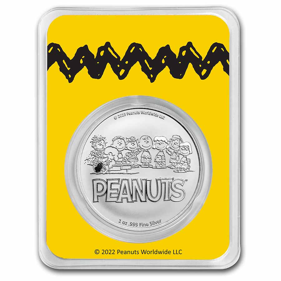 Peanuts® Snoopy Flying Ace 1 oz Colorized Silver