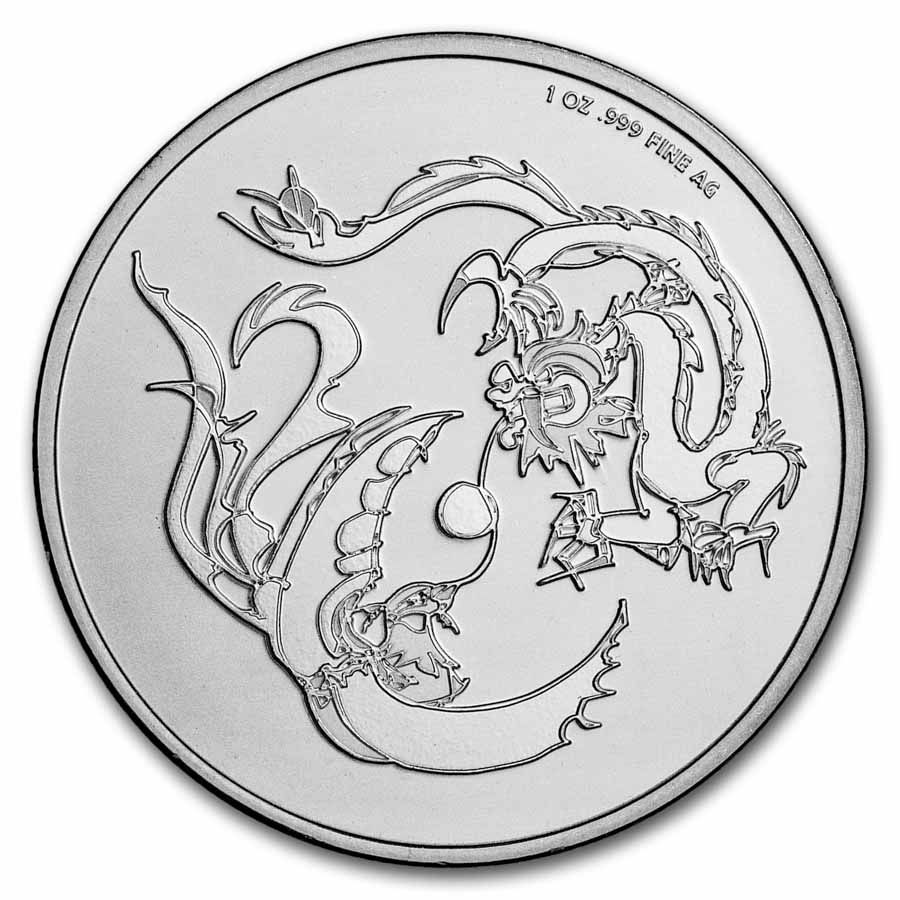 1 oz Silver Round - Lunar "Dragon" by D.G. Smalling