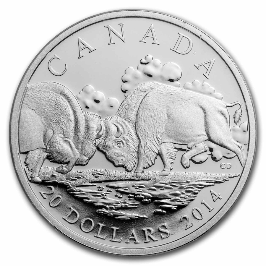 2014 Canada 1 oz Silver Bison The Fight PR-69 PCGS First Strike