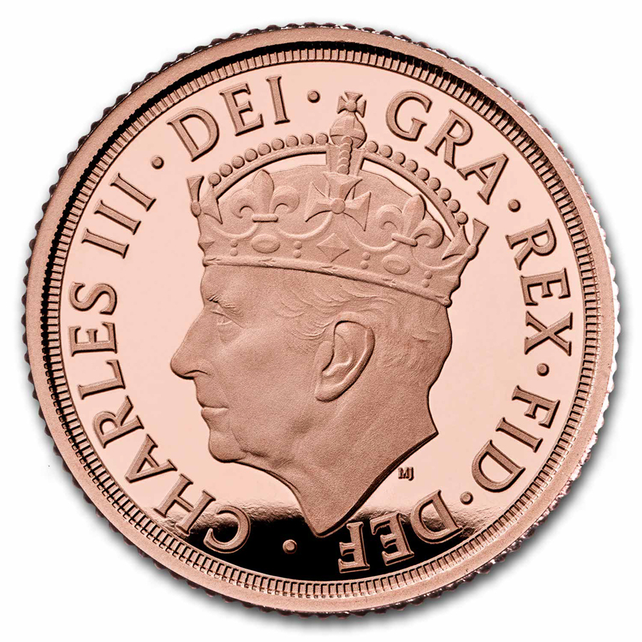 2023 GB The Coronation of His Majesty Gold 1/4 Sovereign Prf Coin