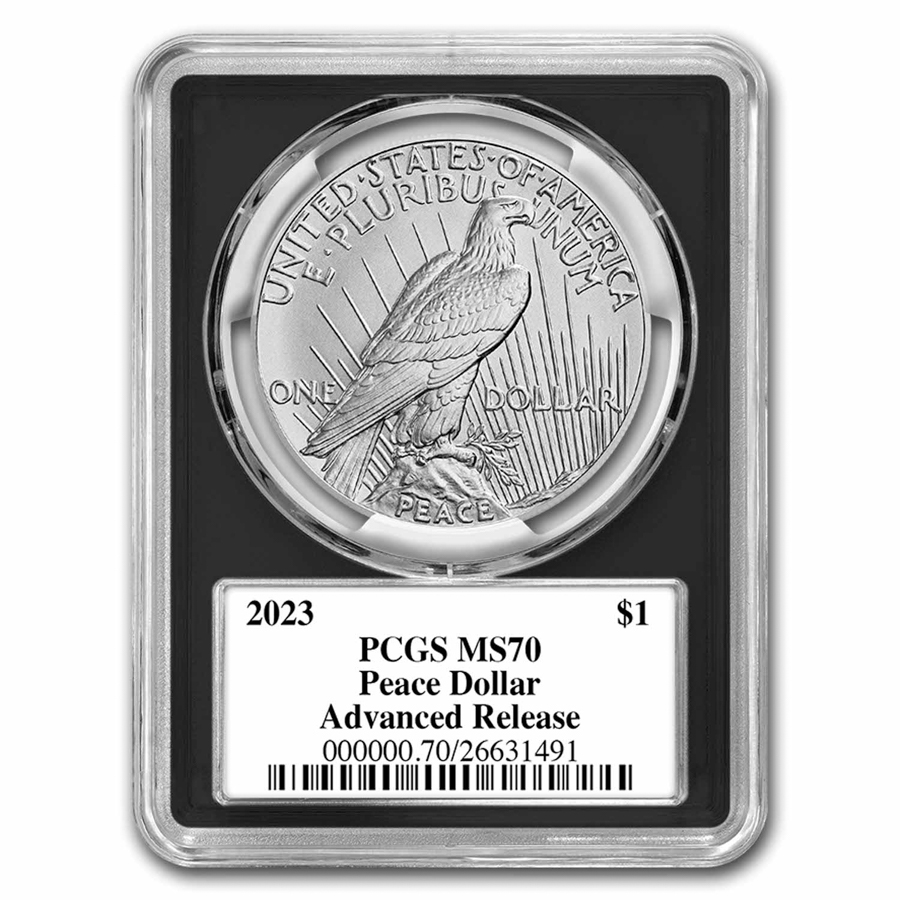 2023 Silver Peace Dollar MS-70 PCGS (Advanced Release, Black)