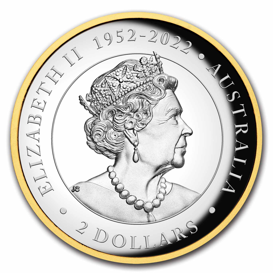 2023 AUS 2 oz Silver Gilded Australian Kookaburra Proof (HR)