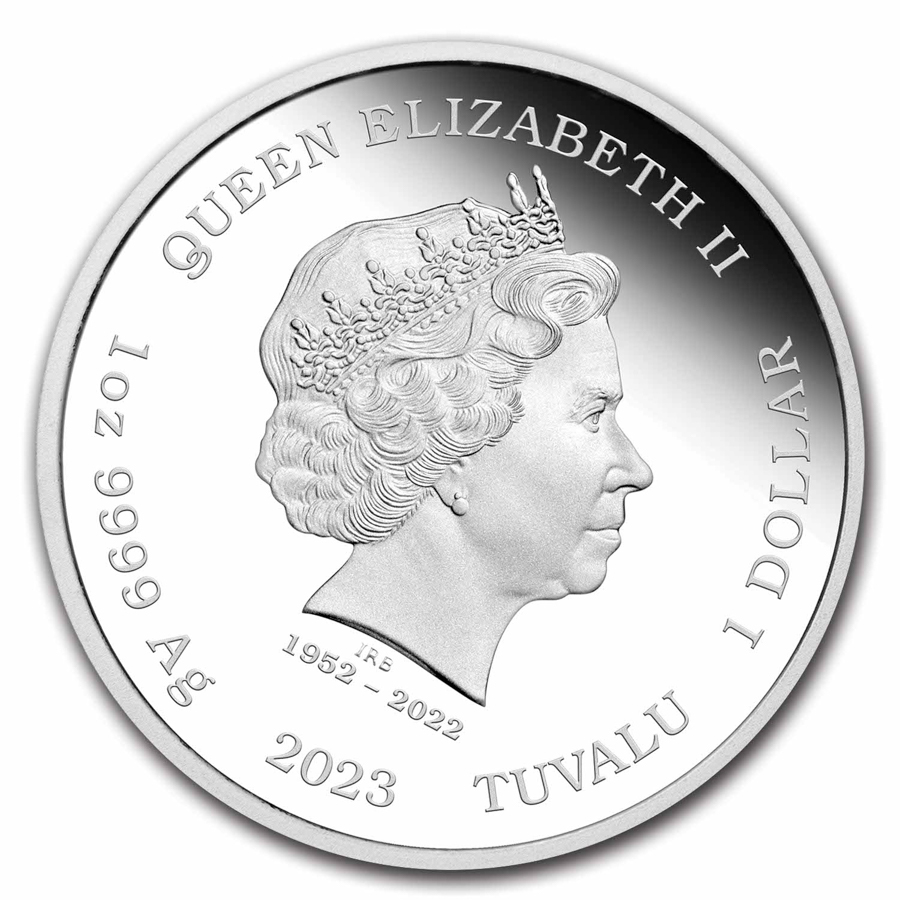 2023 TUV 1 oz Silver Colorized 007 James Bond Live & Let Die PF