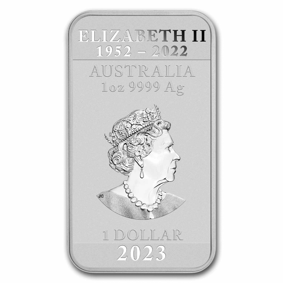 2023 Australia 1 oz Silver Dragon Rectangular Coin BU