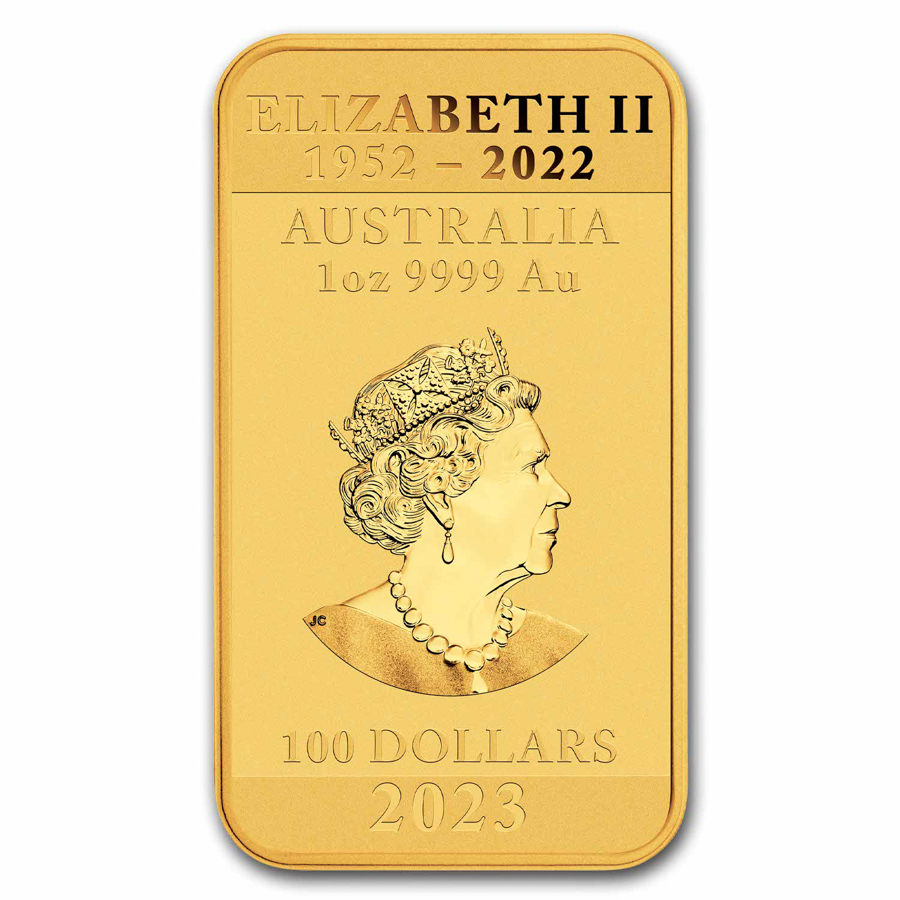 2023 Australia 1 oz Gold Dragon Rectangular Coin BU