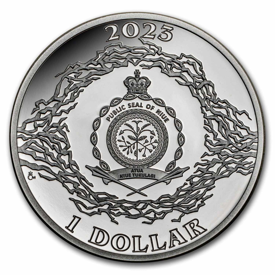 2023 Niue 1 oz Silver Proof Nikola Tesla; Niagara Falls