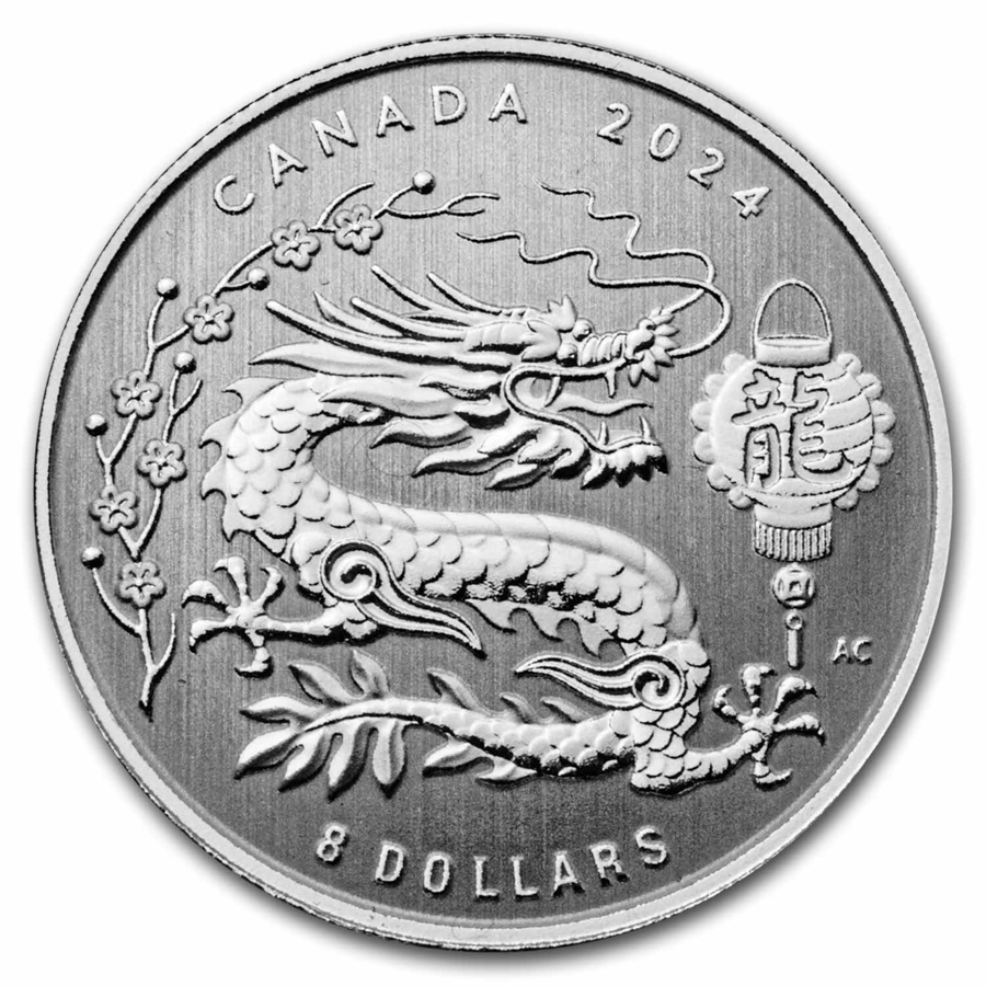2024 Canada 1/4 oz Silver Lunar Year of the Dragon