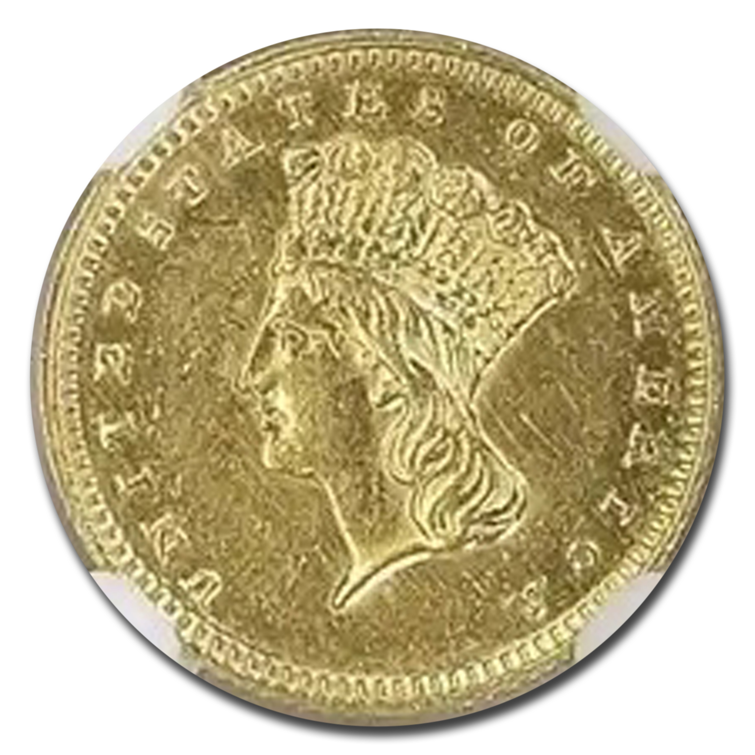 1862 $1 Indian Head Gold MS-61 NGC (PL)