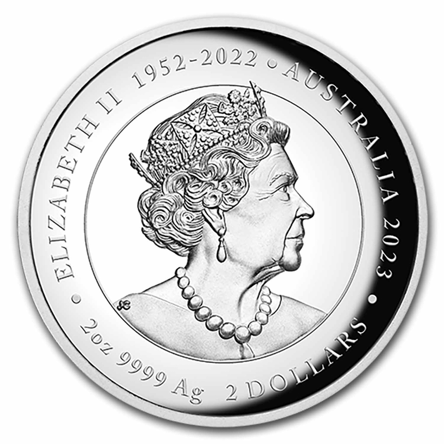 2023 Australia 2 oz Silver Proof High Relief Dragon & Koi