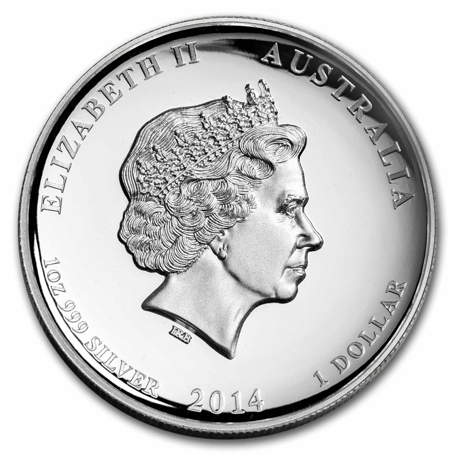 2014 Australia 1 oz Silver Lunar Horse HR Proof (SII)