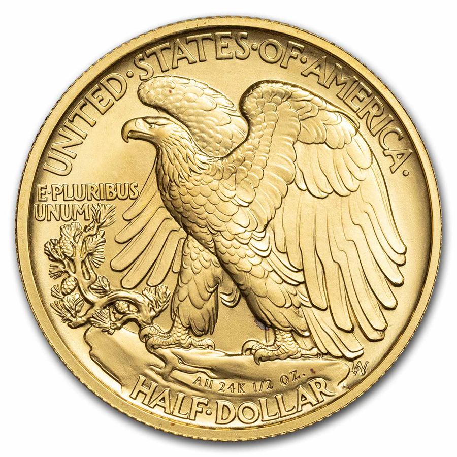 2016-W 1/2 oz Gold Walking Liberty Half Dollar (Capsule Only)