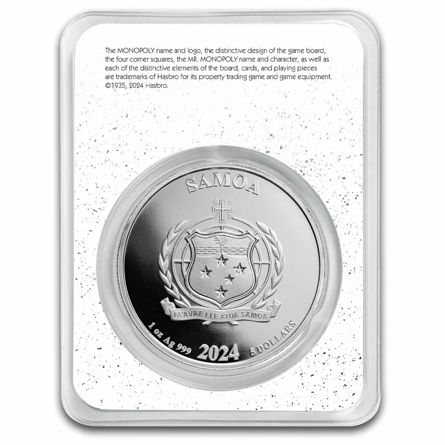 2024 Samoa 1 oz Silver Mr. Monopoly (with TEP)