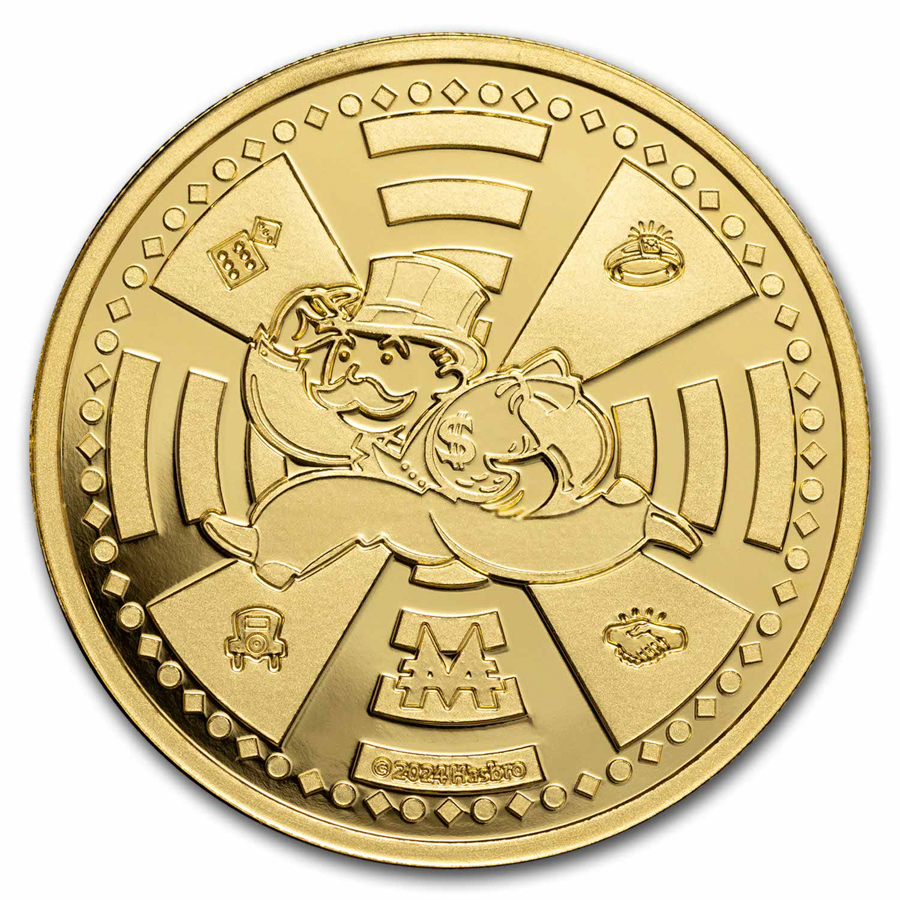 2024 Samoa 1 oz Gold Mr. Monopoly BU
