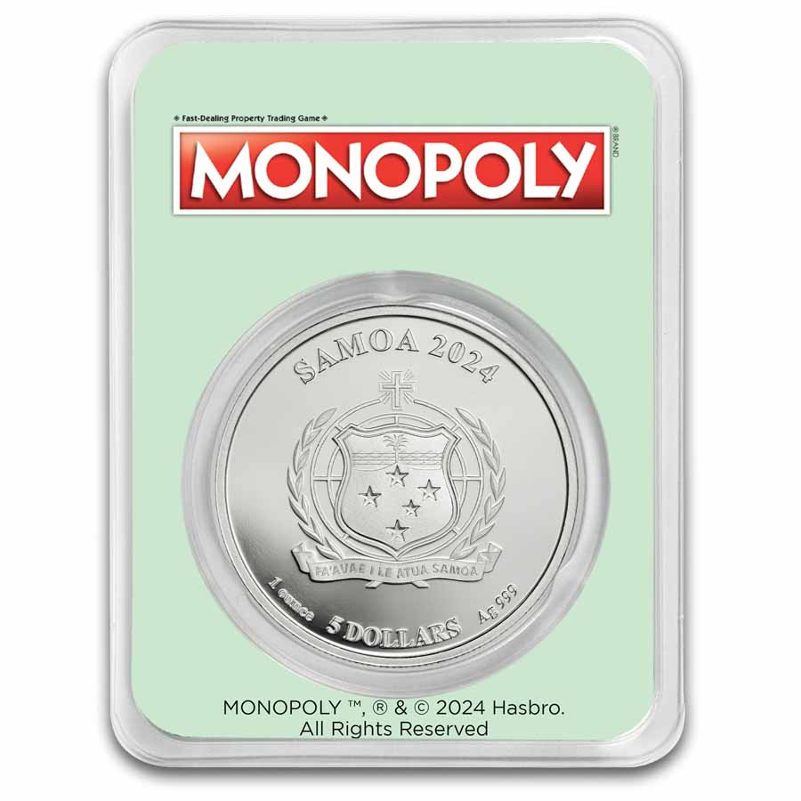 2024 Samoa 1 oz Silver Monopoly Board Space: Chance with TEP