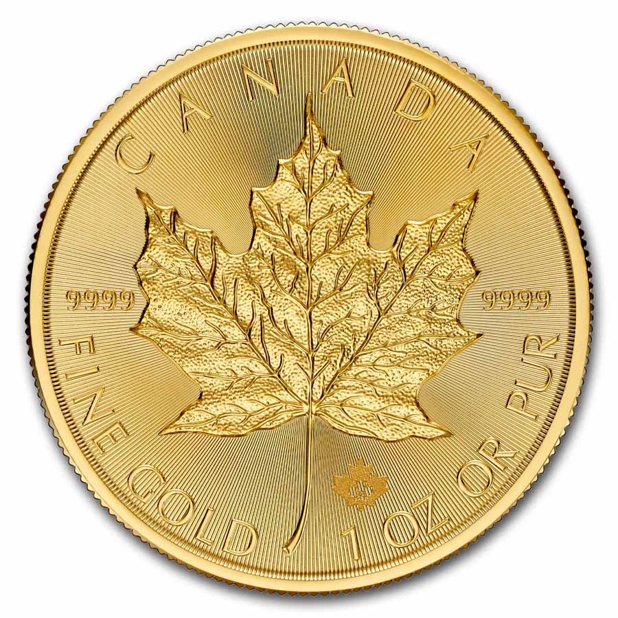 2024 Canada 1 oz Gold Maple Leaf (10-Coin MintDirect® Tube)