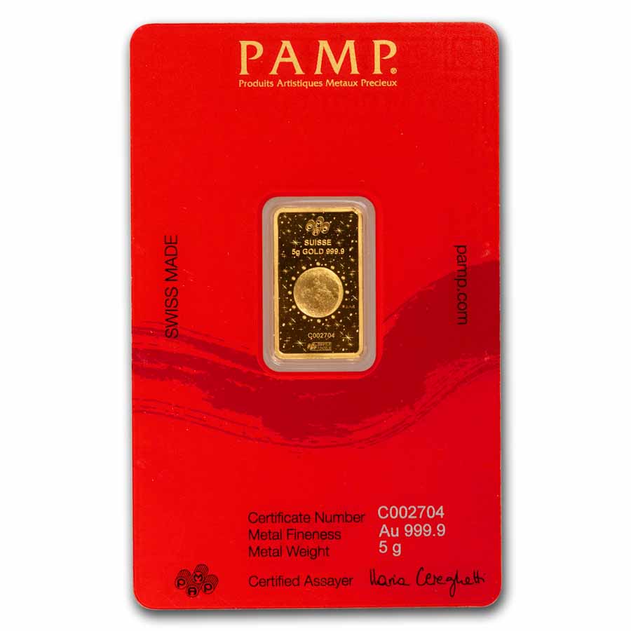 2024 5 gram Gold Bar - PAMP Lunar Legends Azure Dragon (In Assay)
