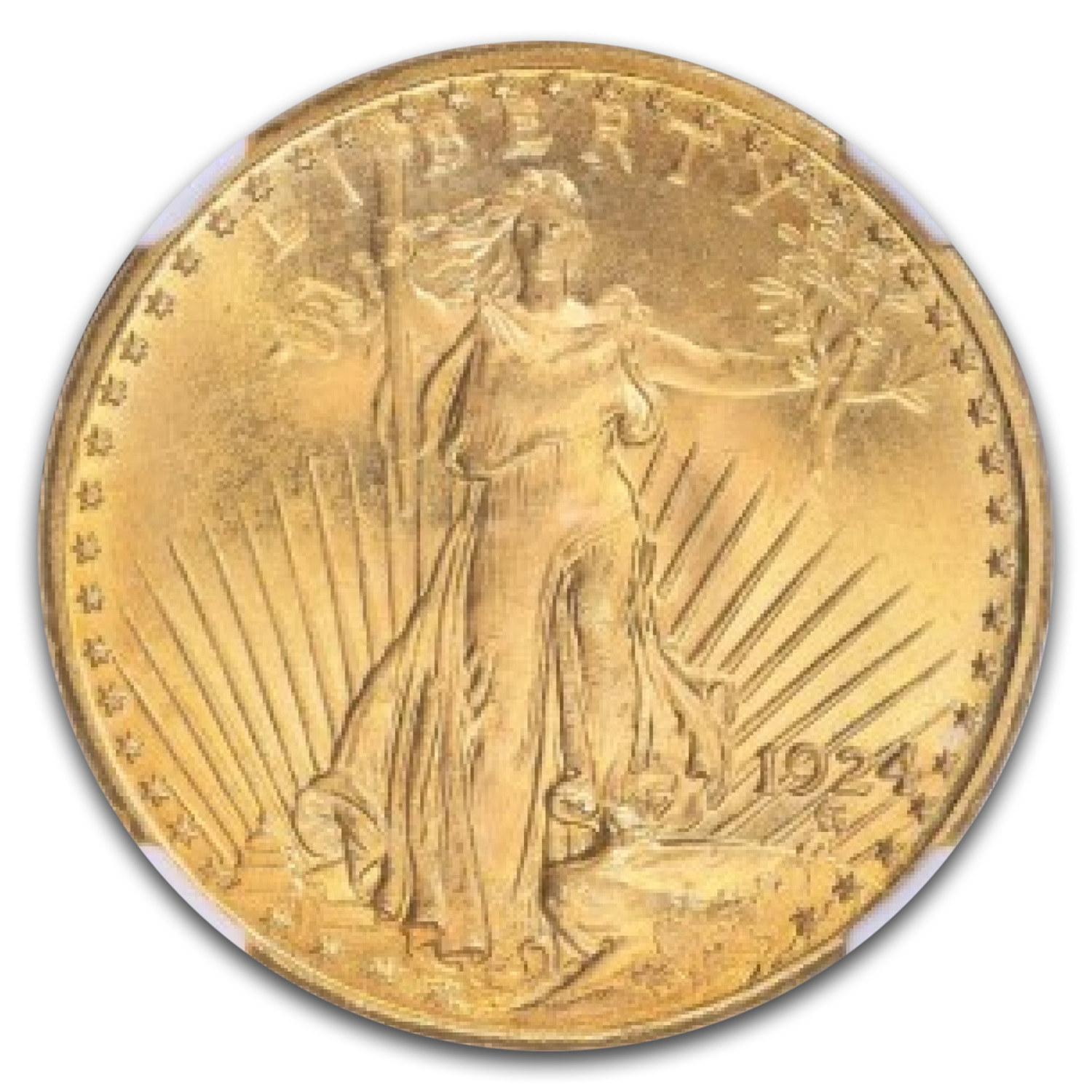 1924 $20 St Gaudens Gold Double Eagle MS-67+ NGC