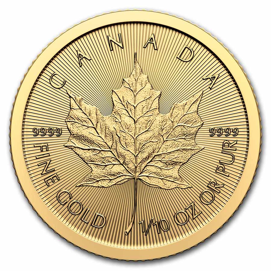2024 Canada 1/10 oz Gold Maple Leaf BU
