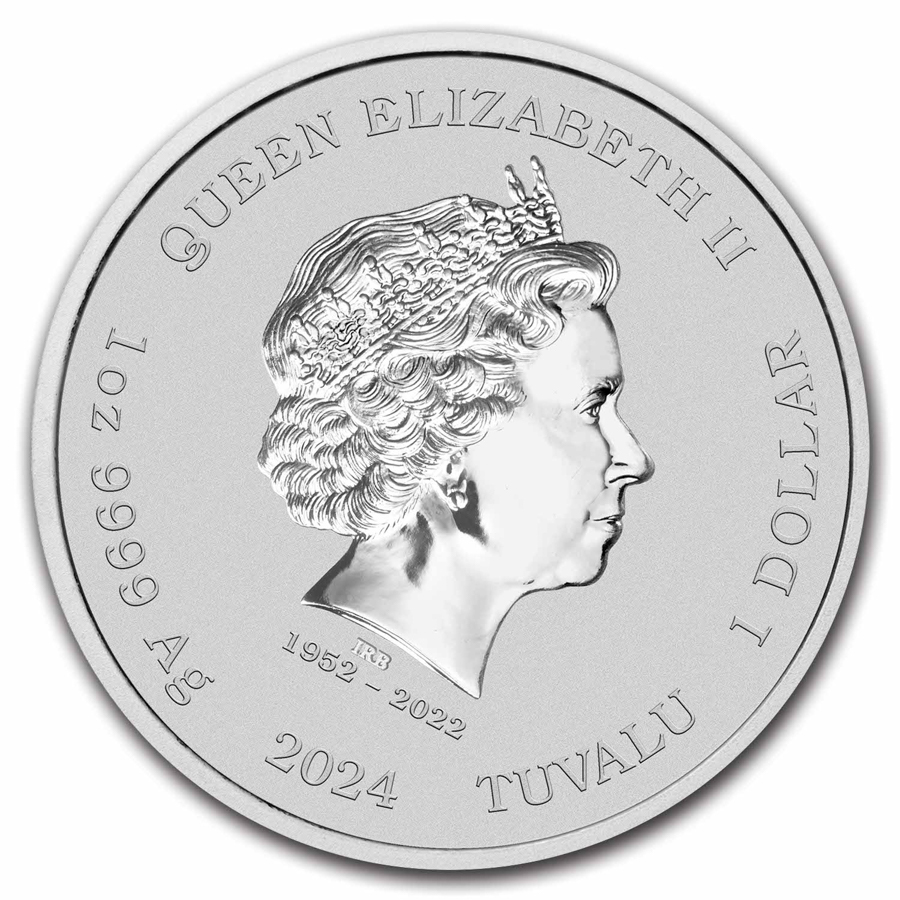 2024 Tuvalu 1 oz Silver Pink Panther 60th Anniversary $1 Coin BU