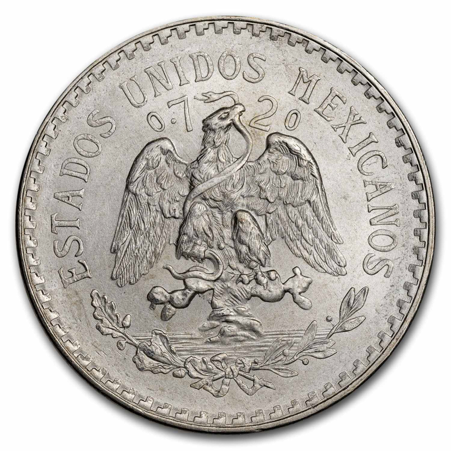 1944 Silver Mexican 1 Peso Cap & Rays BU