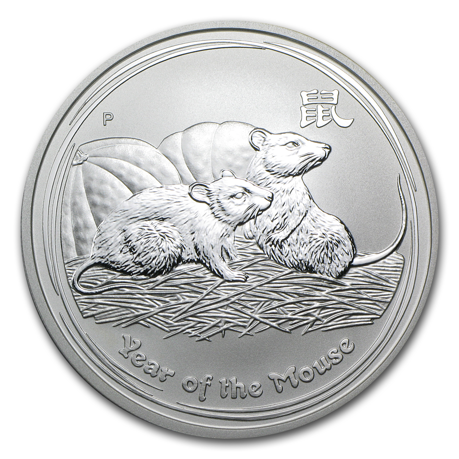 2008 Australia 1 oz Silver Year of the Mouse BU (Series II)