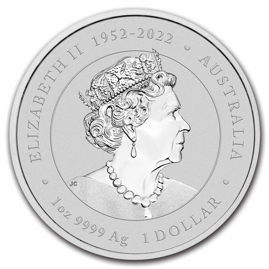 2024 Australia 1 oz Silver Lunar Colorized Purple Dragon in Card