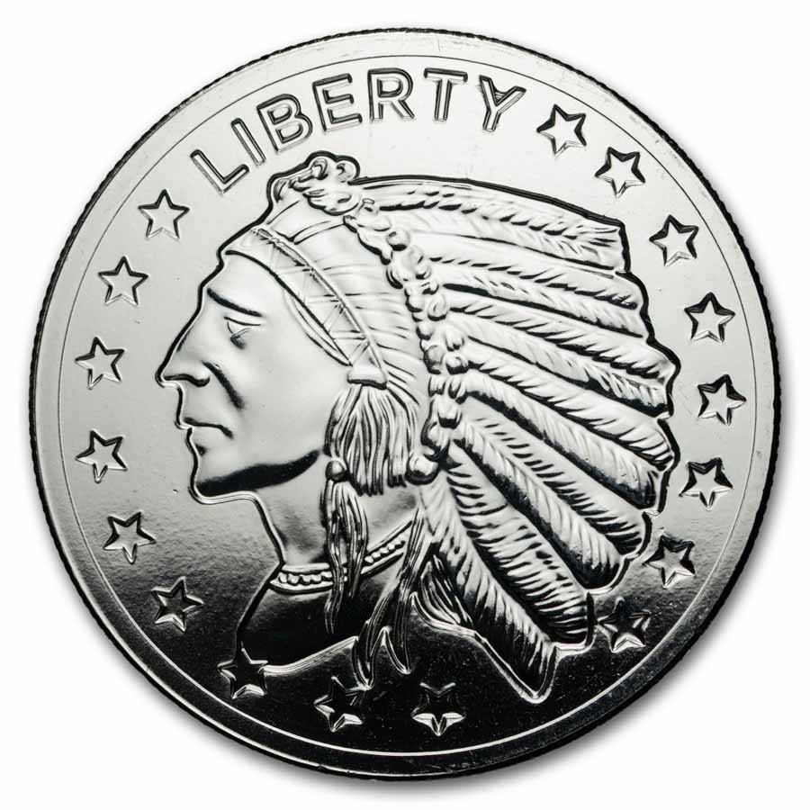 1 oz Silver Round - Incuse Indian