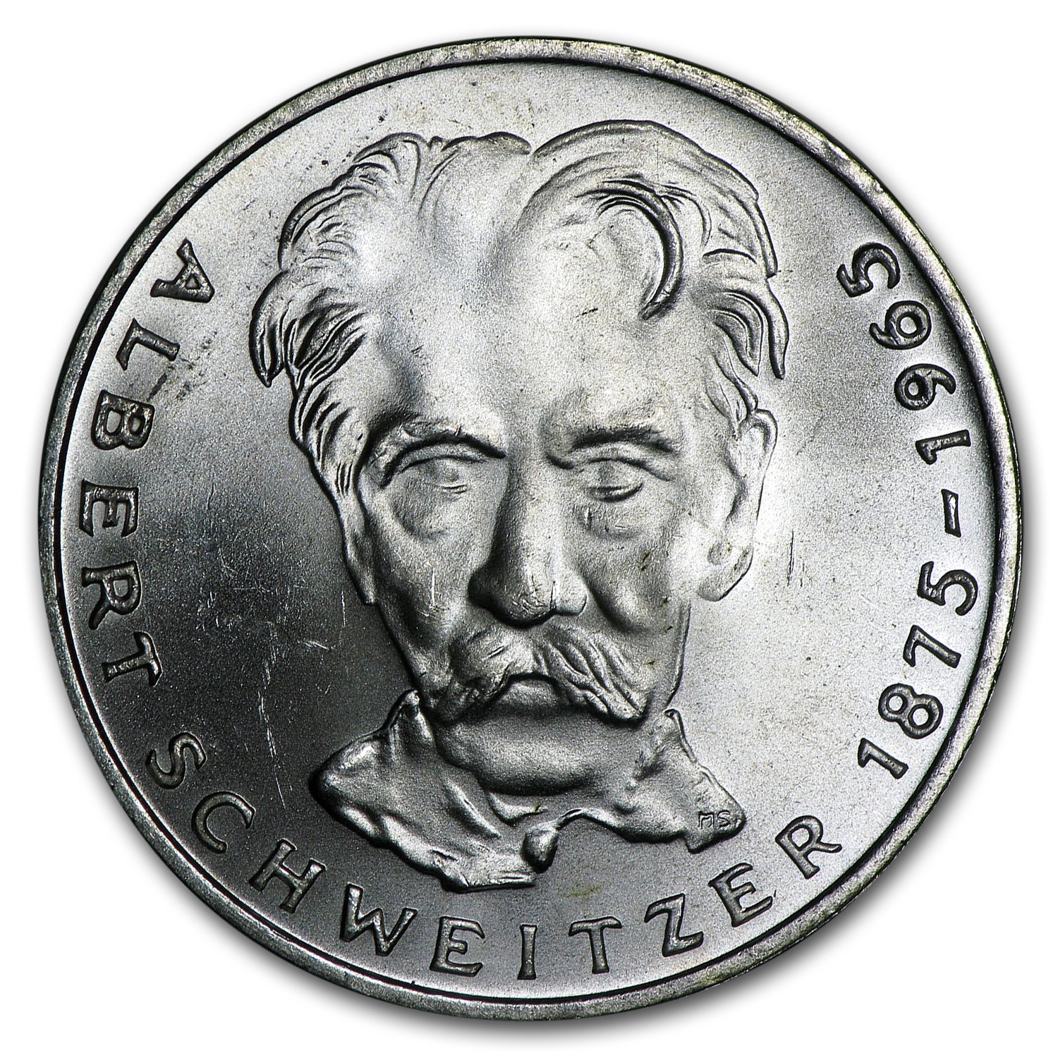 Germany Silver Commemorative 5 Deutsche Mark AU (1951-1979)