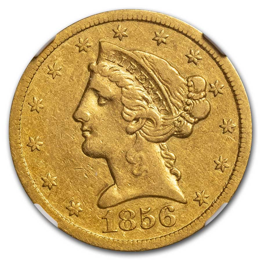 1856-S $5 Liberty Head Half Eagle XF-40 NGC