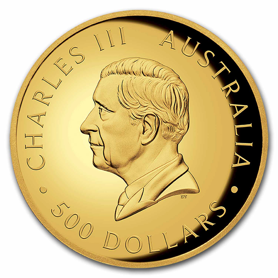 2024-P Australia 5 oz Gold Kookaburra Proof (High Relief)