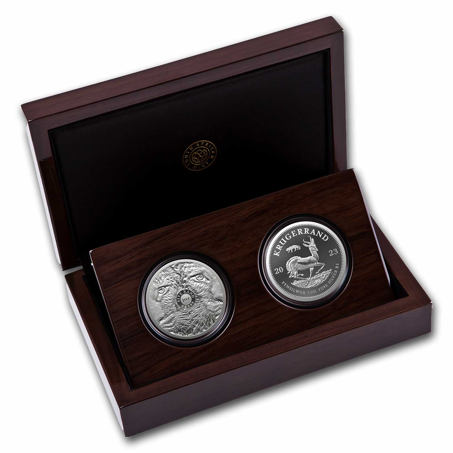 2023 South Africa 2-Coin Silver Krugerrand & Leopard Proof Set