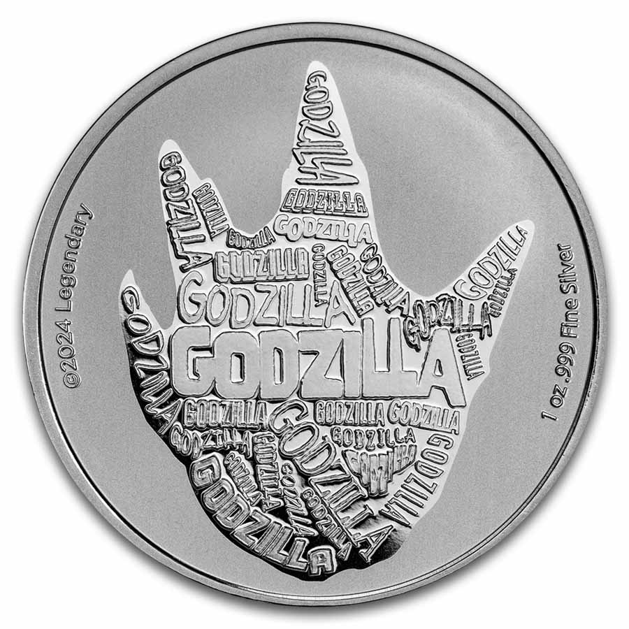 1 oz Silver Round - Godzilla x Kong - Godzilla BU