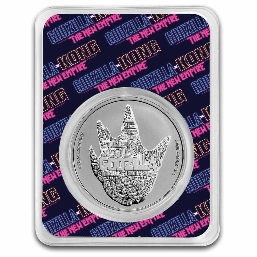 1 oz Silver Round - Godzilla x Kong - Godzilla BU in TEP