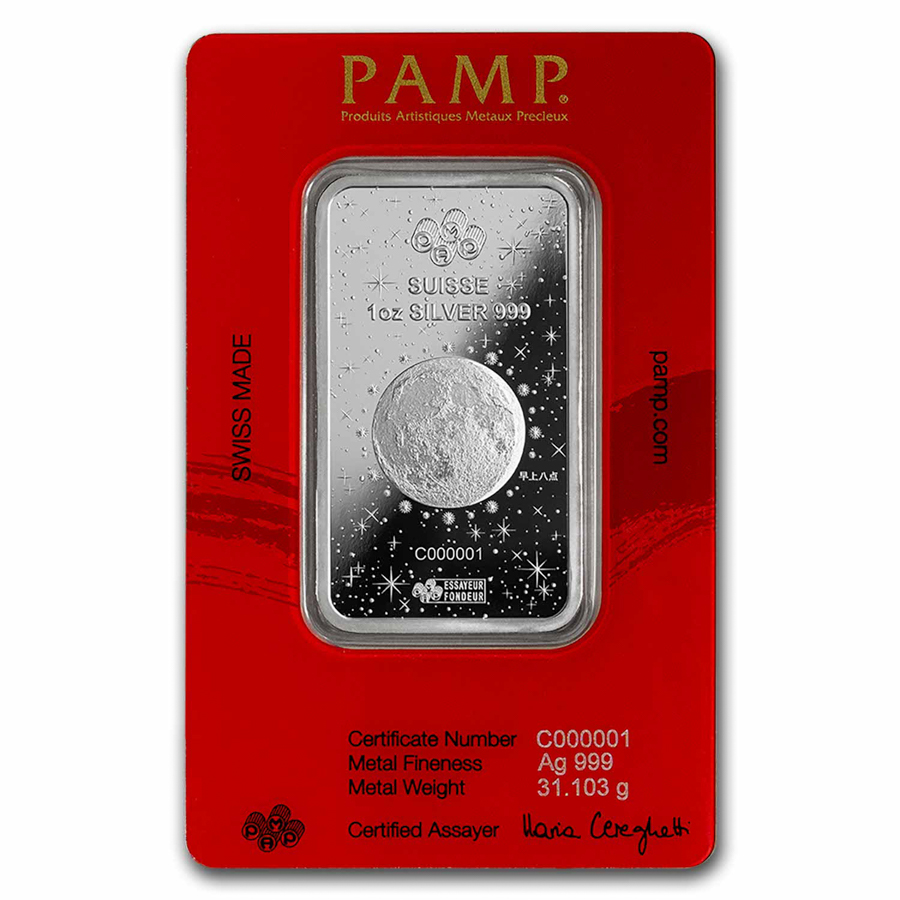 2024 1 oz Silver Bar - PAMP Legend of the Azure Dragon