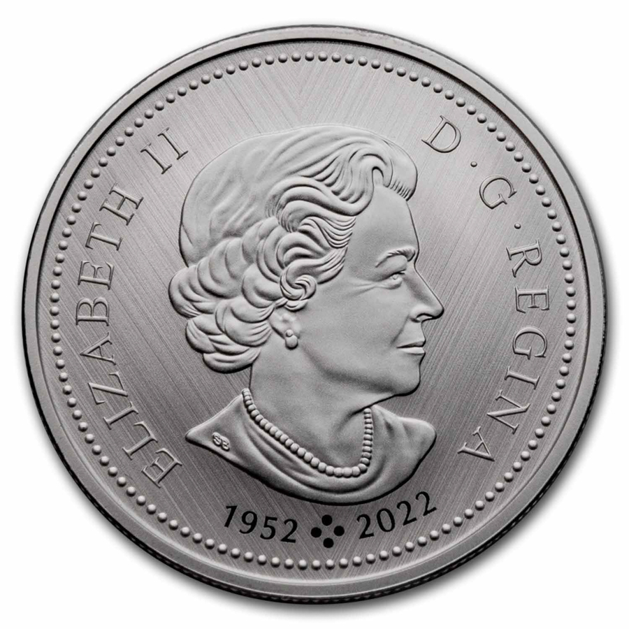 2024 Canada 1 oz Silver 50 Cent Tribute: W Mint Mark Coat of Arms