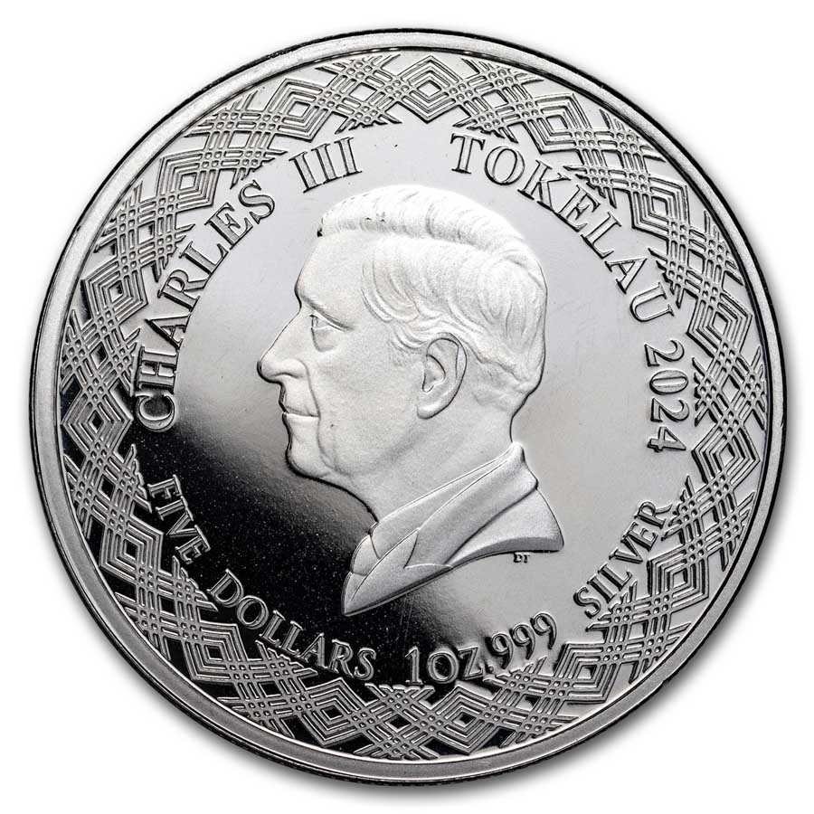 2024 Tokelau 1 oz Silver $5 Zodiac Series: Pisces BU