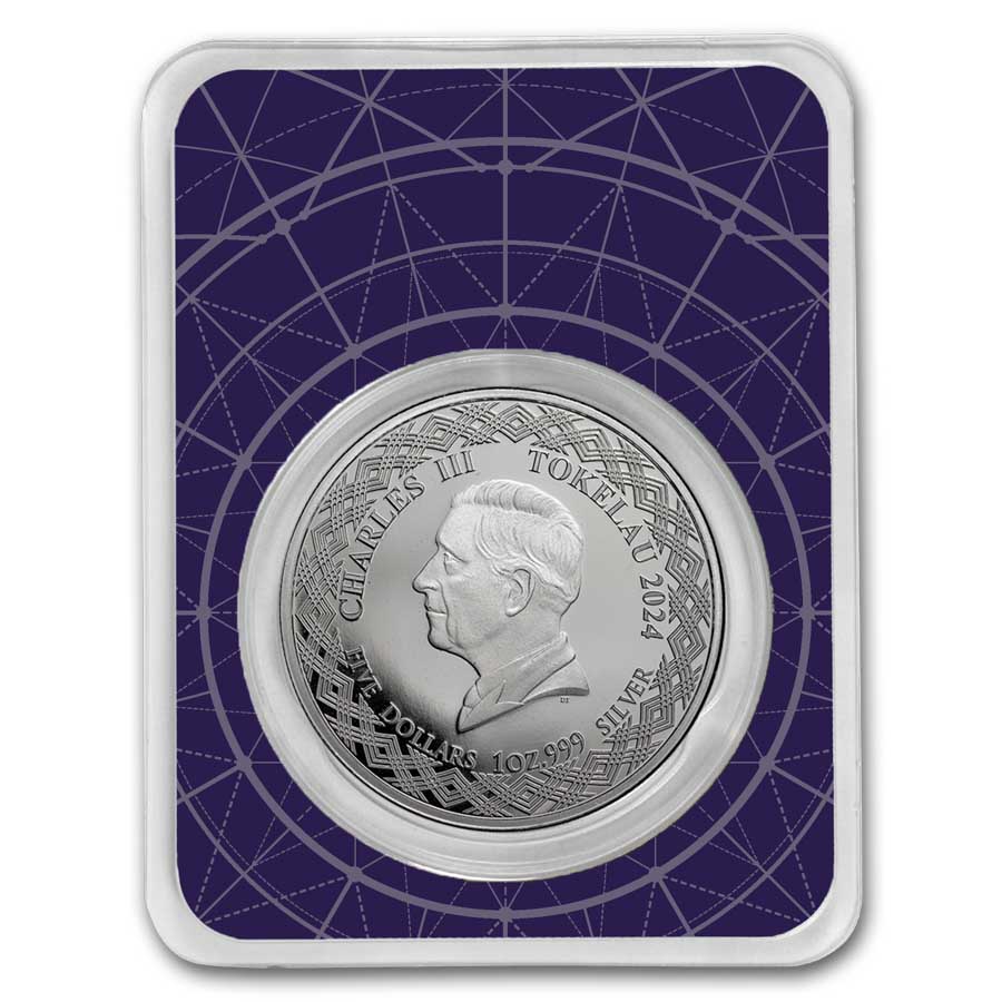 2024 Tokelau 1 oz Silver $5 Zodiac Series: Pisces BU (TEP)