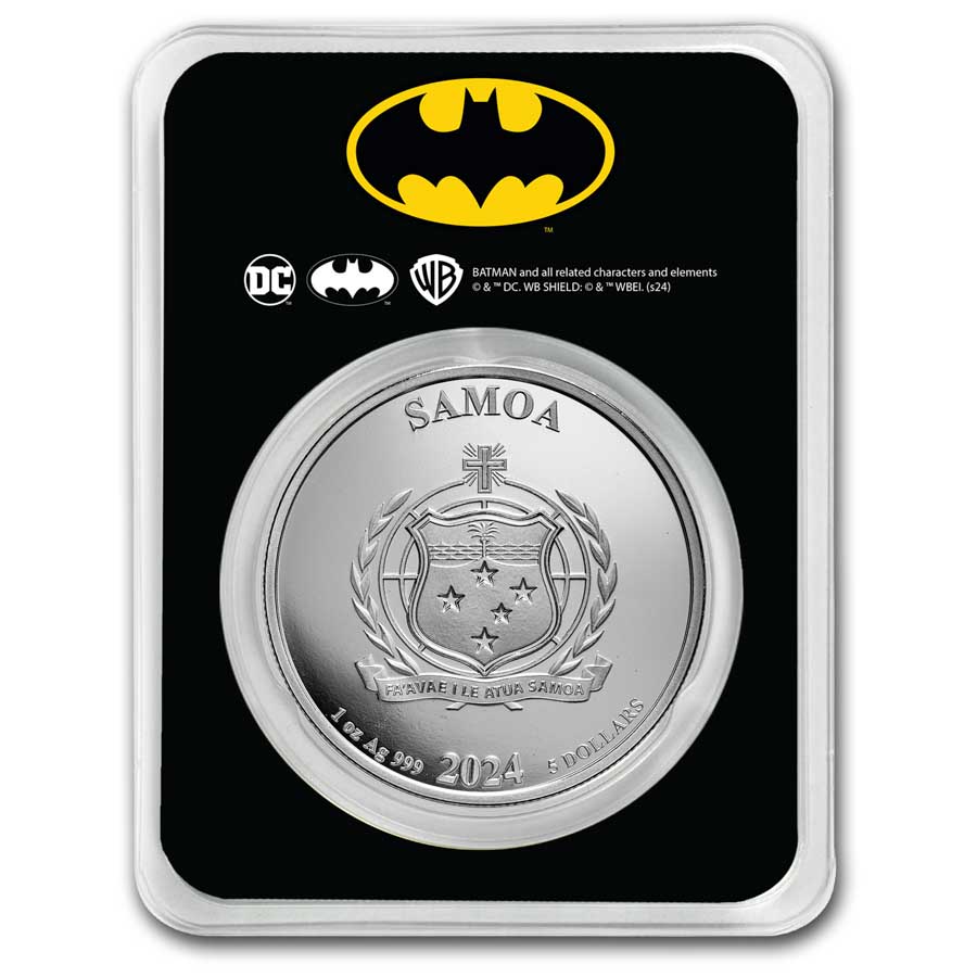 2024 Samoa 1 oz Silver DC Comics Batman Colorized with TEP