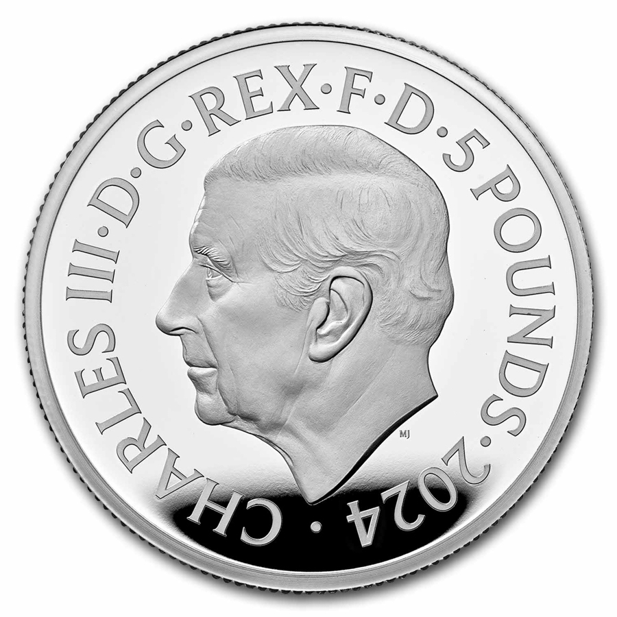 2024 Great Britain £5 Silver Buckingham Palace Pf (w/Box & COA)