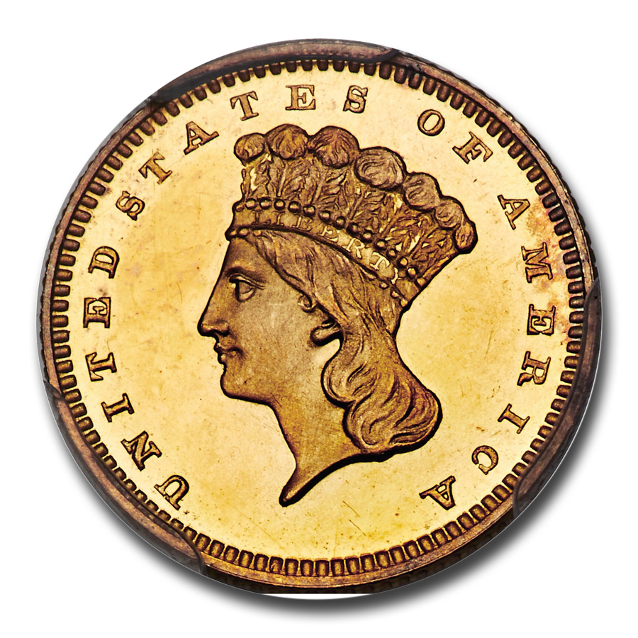 1864 $1 Indian Head Gold PR-66+ DCAM PCGS