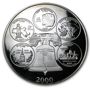 4 oz Silver Round - 50 Statehood Quarters (Random States)