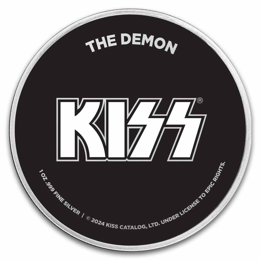 KISS 1 oz Silver Colorized Creature of the Night (Set of 4)