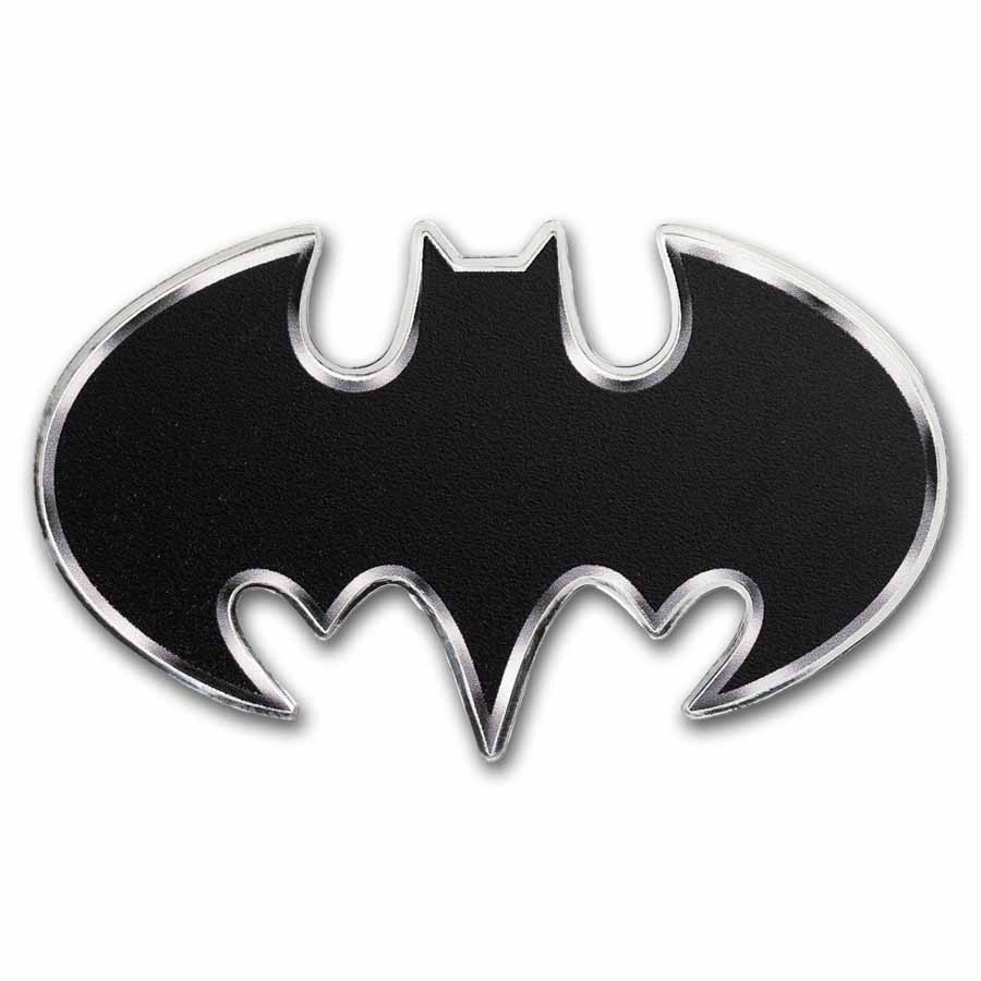 2024 Samoa 1 oz Silver Batman Batarang Colorized Shaped Coin BU