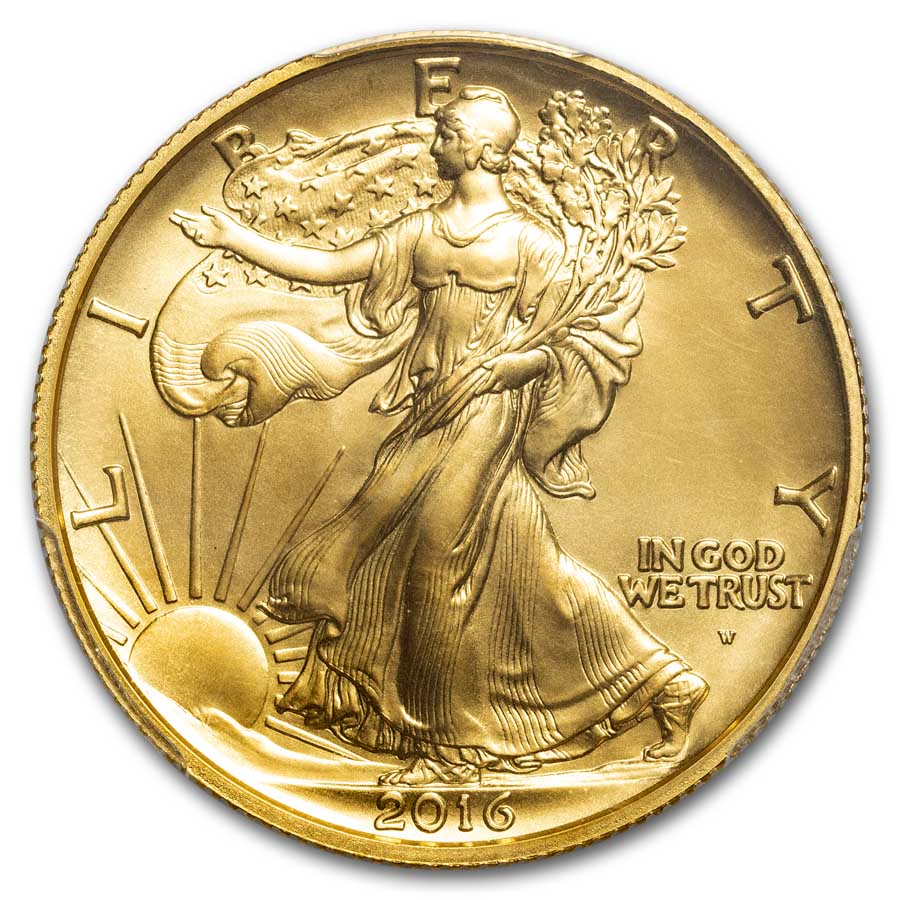 2016-W Gold Walking Liberty Half SP-70 PCGS (First Day of Issue)